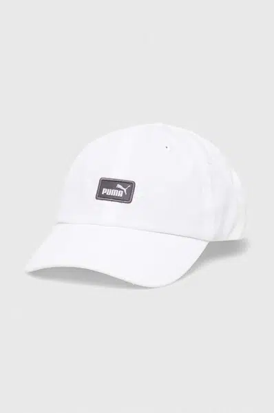 Bavlněná baseballová čepice Puma bílá barva, s aplikací, 2366901