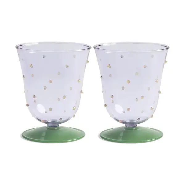 Sada sklenic na víno &k amsterdam glass dot purple 200 ml 2-pack