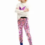 Dětské legíny Desigual fialová barva, vzorované, 24WGKK05