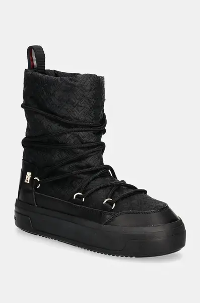 Sněhule Tommy Hilfiger LACE-UP MONOGRAM SNOWBOOT
