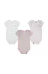 Bavlněné kojenecké body Levi's LVG 3PK BOW BODYSUIT SET 3-pack