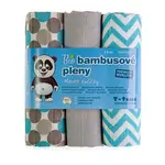 T-tomi Bambusové BIO pleny sada 3 ks modré kuličky