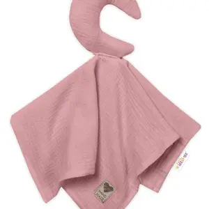 Baby Nellys Mušelínový mazlíček, přítulníček Měsíček, pudrový