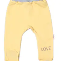 Baby Nellys Kojenecké polodupačky, žluté - Love vel.  62