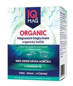IQ Mag ORGANIC Magnesium 375 mg + vitamín B6 90 tobolek