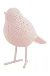 Dekorativní figurka Present Time Statue Knitted Bird Small růžová barva
