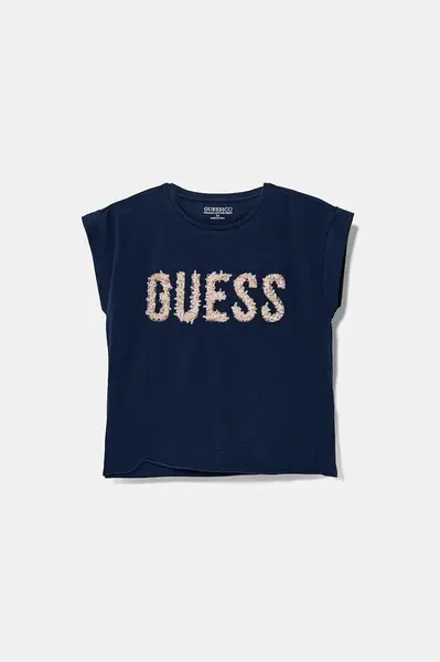 Dětské tričko Guess tmavomodrá barva, J5RI37 K6YW4