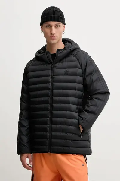 Bunda adidas Originals Pad Hooded černá barva, zimní, JX4117