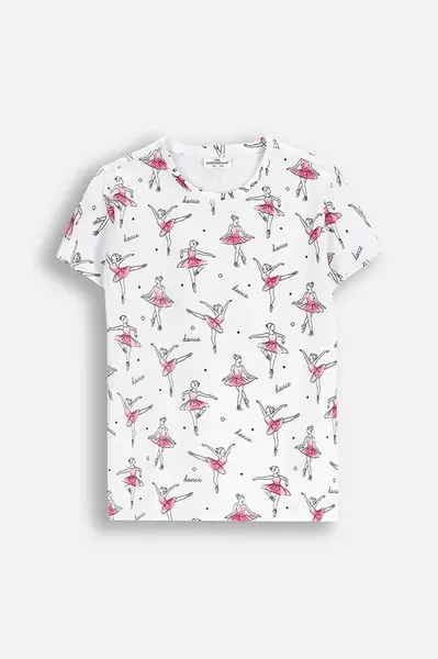 Dětské tričko Coccodrillo bílá barva, EVERYDAY GIRL A