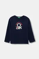 Dětské bavlněné tričko s dlouhým rukávem United Colors of Benetton