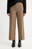 Kalhoty Marc O'Polo dámské, hnědá barva, široké, high waist, 508026210423