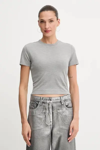 Tričko Guess dámské, šedá barva, W5YI06 KCYV2