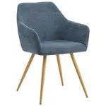 MID.YOU ŽIDLE S PODRUČKAMI, železo, mikrovlákno, modrá