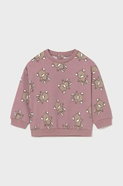Mikina Mayoral růžová barva, s potiskem, 2430