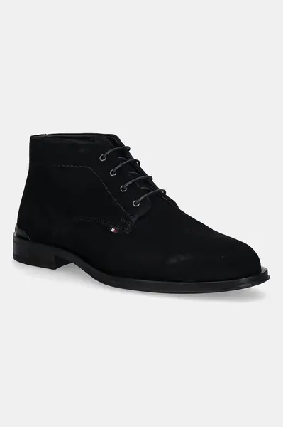 Semišové kotníkové boty Tommy Hilfiger CORPORATE HILFIGER SDE BOOT