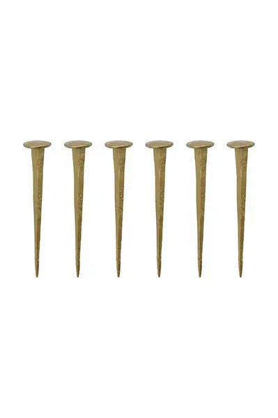 Sada nástěnných věšáků House Doctor HDWall 8 cm 6-pack zelená barva