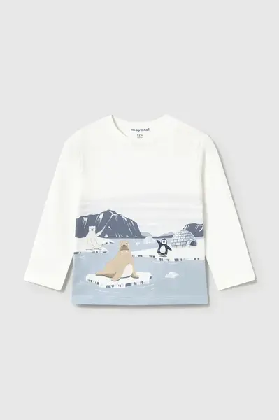 Dětské bavlněné tričko s dlouhým rukávem Mayoral