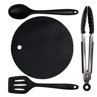 Giants fishing sada silikonového nádobí s podložkou eazi utensil set