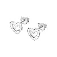 Lotus Silver Něžné stříbrné náušnice ve tvaru srdíček LP3217-4/1