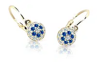 Cutie Jewellery Zlaté dětské náušnice C2150-10-X-1 modrá