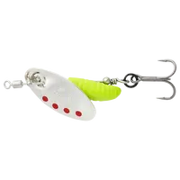 Savage gear třpytka grub spinners silver red lime - #1 3,8 g