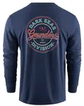 Grundéns tričko dark seas x grundens instinctive ls t-shirt dark navy - xl