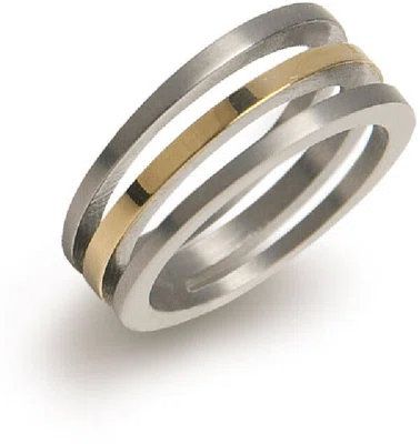 Boccia Titanium Pozlacený titanový prsten 0128-02 54 mm