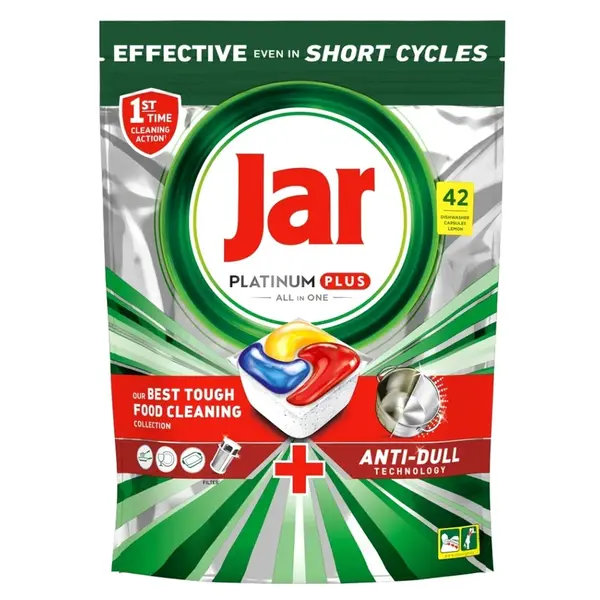 JAR Tablety do umývačky Platinum Plus All-in-One Yellow 42 ks