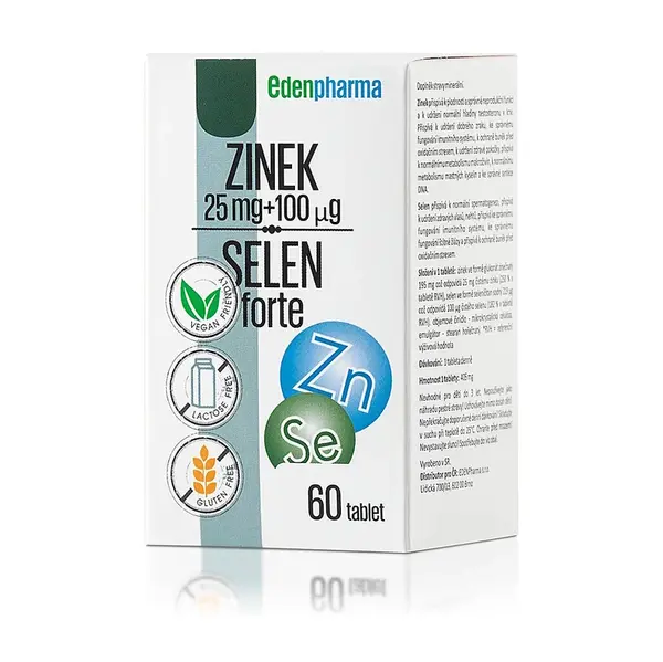 EDENPHARMA Zinok Selen forte 60 kapsúl