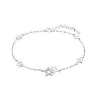Lotus Silver Hravý strieborný náramok s hviezdičkovým prívesky Trendy LP3177-2 / 1