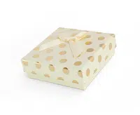 Beneto Exclusive Krémová darčeková krabička so zlatými bodkami KP6-9