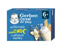 Gerber Cereal Mlíčko s kaší vanilkové 6m+ 2x200 ml