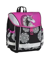 Aktovka pre prváka Bagmaster Lim 9 A Pink / black / white