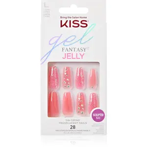 KISS Gel Fantasy Jelly umělé nehty Be Jelly 28 ks