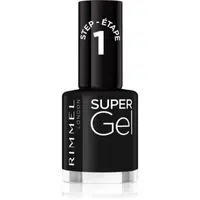 Rimmel Super Gel gelový lak na nehty bez užití UV/LED lampy odstín 070 Black Obsession 12 ml