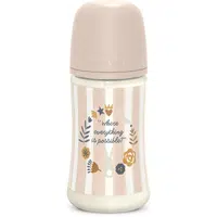 Suavinex Wonderland SX Pro Physiological Anti-Colic kojenecká láhev M Medium Flow 3 m+ Pink 270 ml