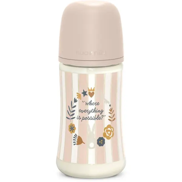 Suavinex Wonderland SX Pro Physiological Anti-Colic kojenecká láhev M Medium Flow 3 m+ Pink 270 ml