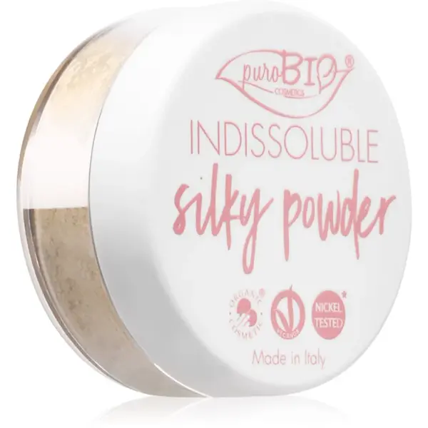 puroBIO Cosmetics Indissouble matující sypký pudr odstín 03 Yellowish 8 g