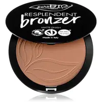 puroBIO Cosmetics Resplendent bronzer s matným efektem odstín 05 Warm Brown 9 g