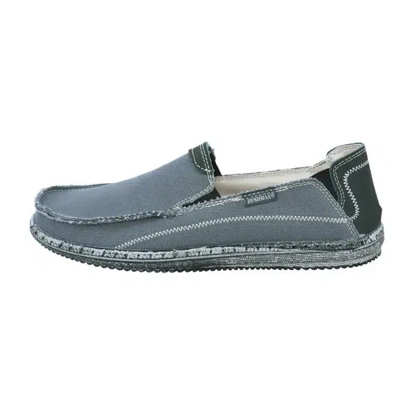Bushman Pánské plátěné boty Loafers, šedé 45