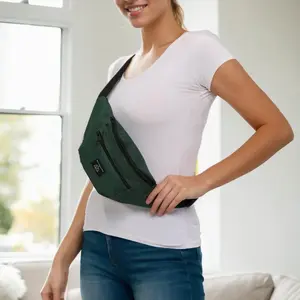 72422 Dewberry Unisex 2 Compartment Shoulder and Waist Bag-Khaki