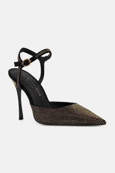 Lodičky Kurt Geiger London Mayfair Point Ankle Strap černá barva, 4989405609