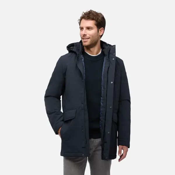 Dark Blue Men's Quilted Jacket Geox Andalo - Mens