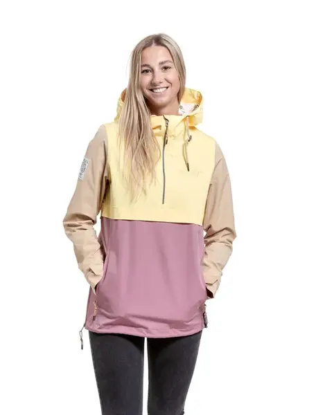 Meatfly dámská street bunda Kalle Vanilla/Dusty Rose | Žlutá | Velikost XS
