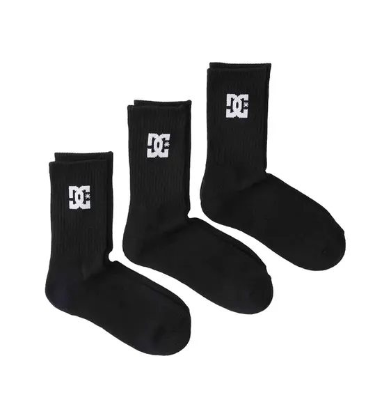 Dc shoes pánské ponožky SPP DC Crew 3PK Black | Černá | Velikost One Size