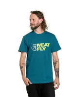 Meatfly pánské tričko Revital Petrol Heather | Modrá | Velikost M