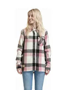 Meatfly dámská košile Dora Premium Pink / Brown | Růžová | Velikost XS