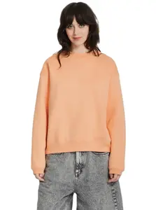 Volcom dámská mikina Stone Heart Up Crew Pale Peach | Růžová | Velikost S