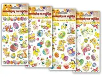 Velikonoční samolepky na vajíčka 797 gelové, 14,5x8cm