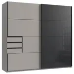 Carryhome SKŘÍŇ S POSOUVACÍMI DVEŘMI, barvy grafitu, černá, Sahara, 225/208/64 cm